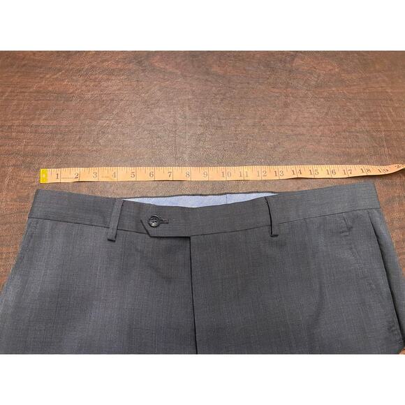 Nautical Blue Gray Suit Dress Pants‎ 36W 31L Flat Front - Picture 3 of 10